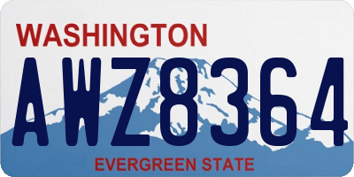 WA license plate AWZ8364