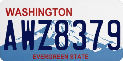 WA license plate AWZ8379