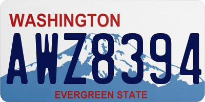 WA license plate AWZ8394