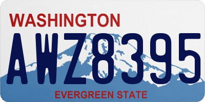 WA license plate AWZ8395