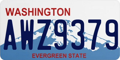 WA license plate AWZ9379