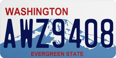 WA license plate AWZ9408
