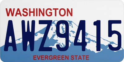 WA license plate AWZ9415