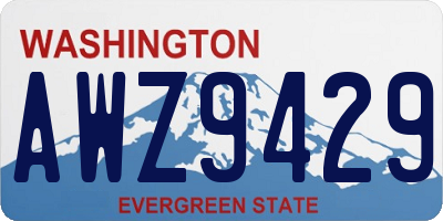 WA license plate AWZ9429