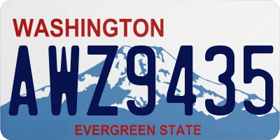 WA license plate AWZ9435