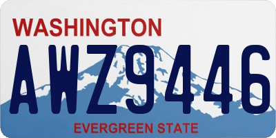 WA license plate AWZ9446