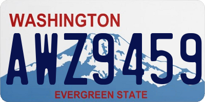 WA license plate AWZ9459