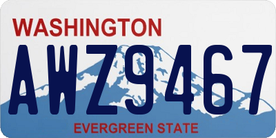 WA license plate AWZ9467