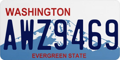 WA license plate AWZ9469