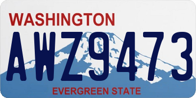 WA license plate AWZ9473