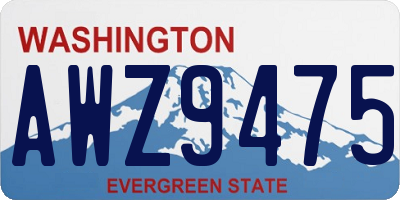 WA license plate AWZ9475