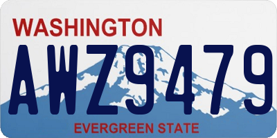 WA license plate AWZ9479