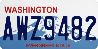 WA license plate AWZ9482