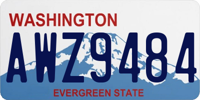 WA license plate AWZ9484