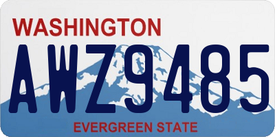 WA license plate AWZ9485