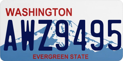 WA license plate AWZ9495