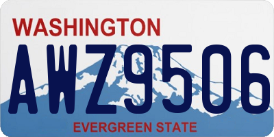 WA license plate AWZ9506