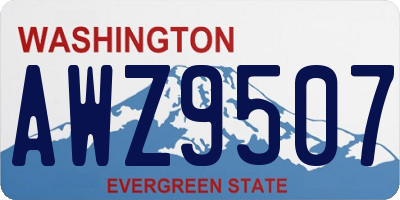 WA license plate AWZ9507