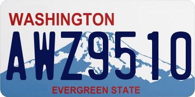 WA license plate AWZ9510