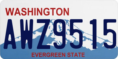 WA license plate AWZ9515