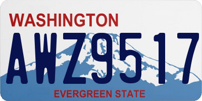 WA license plate AWZ9517