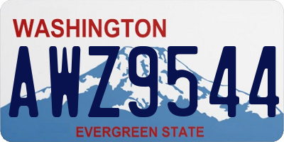 WA license plate AWZ9544