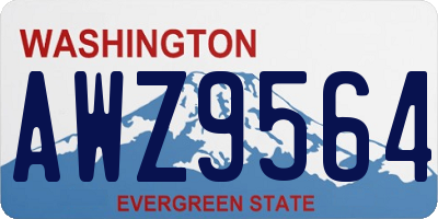 WA license plate AWZ9564