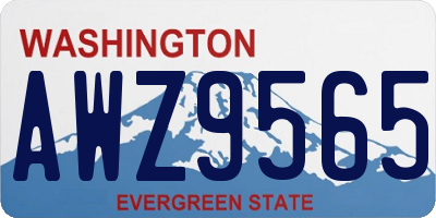 WA license plate AWZ9565