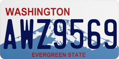 WA license plate AWZ9569