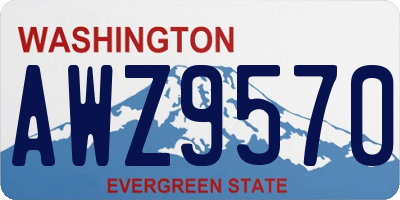 WA license plate AWZ9570