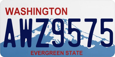 WA license plate AWZ9575