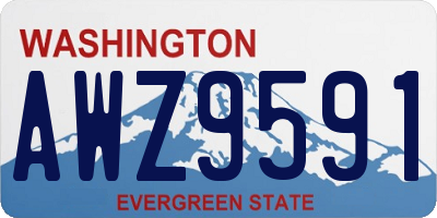 WA license plate AWZ9591