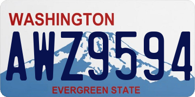 WA license plate AWZ9594