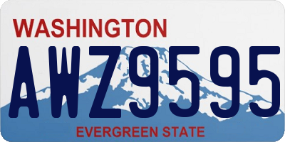 WA license plate AWZ9595