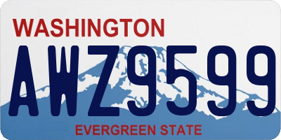 WA license plate AWZ9599
