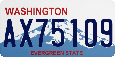 WA license plate AX75109