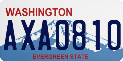 WA license plate AXA0810