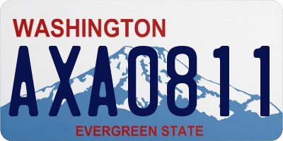 WA license plate AXA0811
