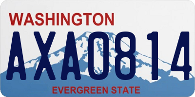 WA license plate AXA0814