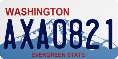 WA license plate AXA0821