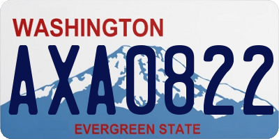 WA license plate AXA0822
