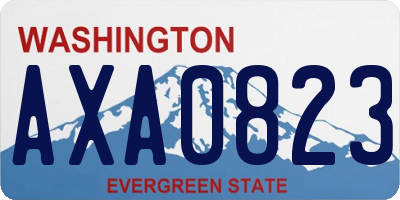 WA license plate AXA0823