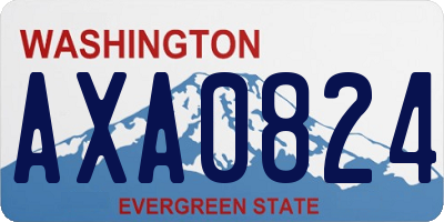 WA license plate AXA0824