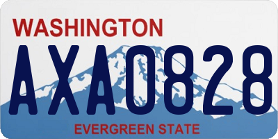 WA license plate AXA0828