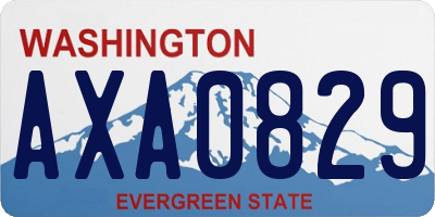 WA license plate AXA0829