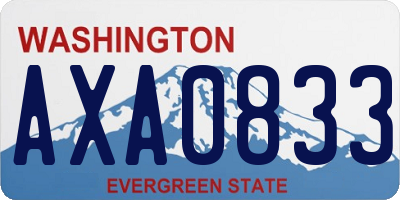 WA license plate AXA0833