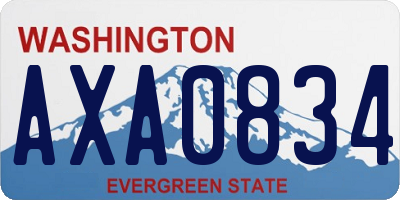 WA license plate AXA0834