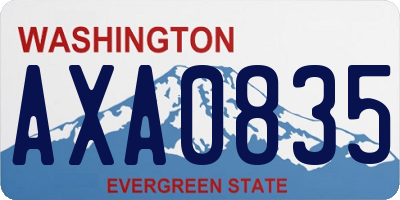 WA license plate AXA0835