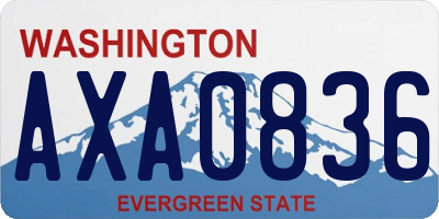 WA license plate AXA0836