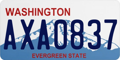 WA license plate AXA0837
